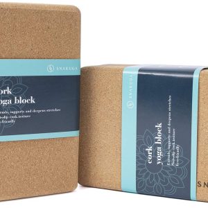 SNAKUGA Cork Yoga Block 2 Pack