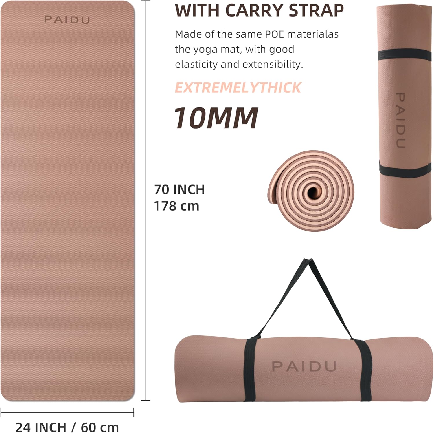 PAIDU Yoga Mat Non Slip Anti-tear - Image 2