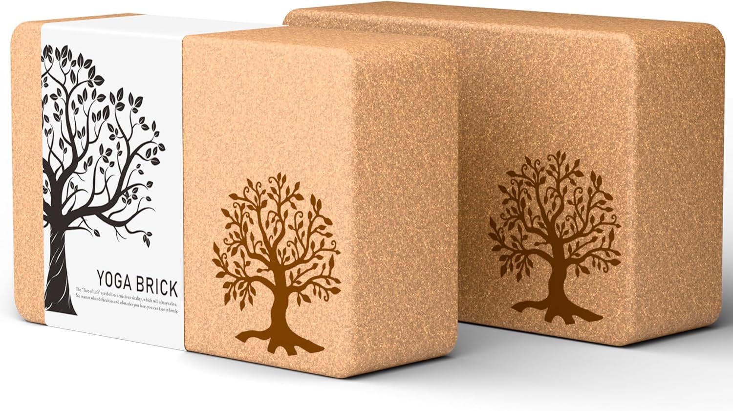 Cork Yoga Blocks 2 Pack Set